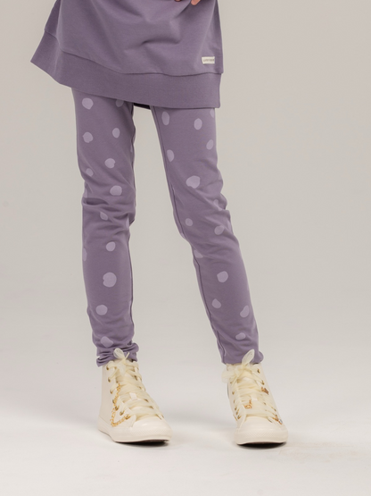 Purple Ash Dots | Lányka leggings