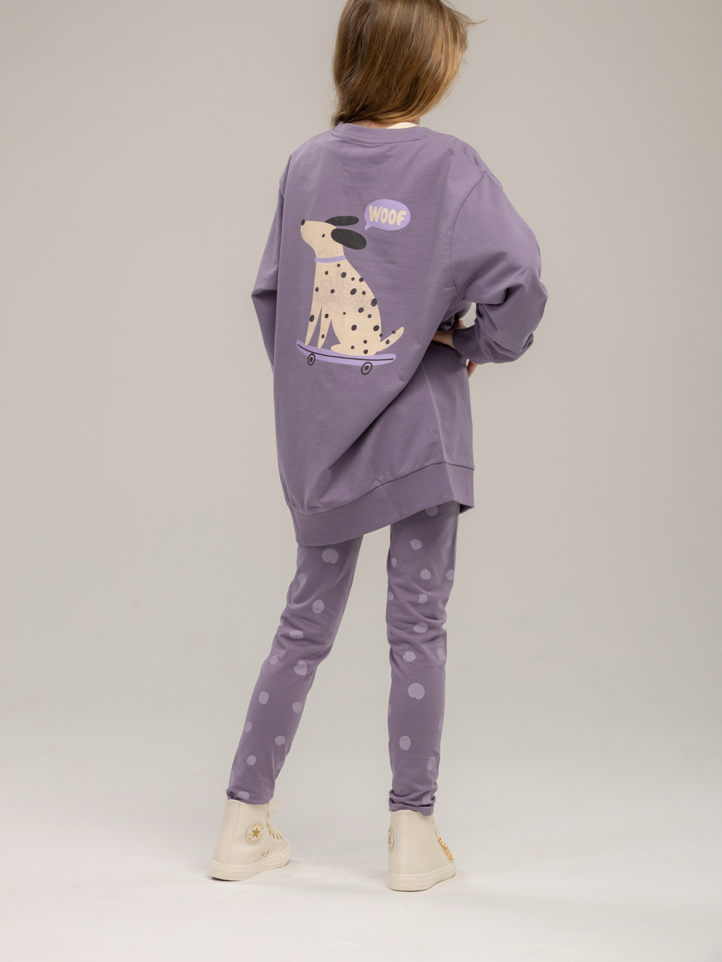 Purple Ash Dots | Lányka leggings