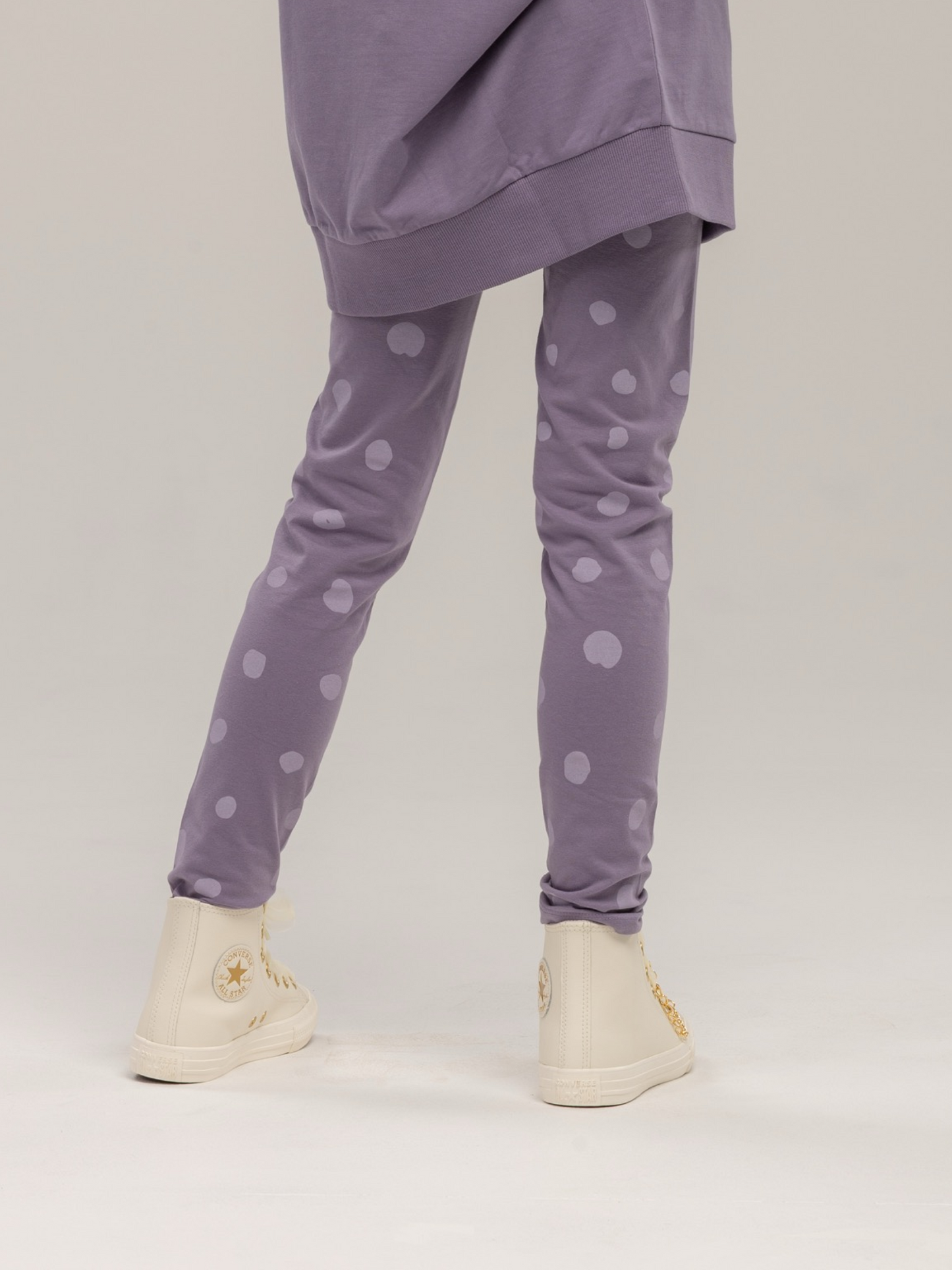 Purple Ash Dots | Lányka leggings