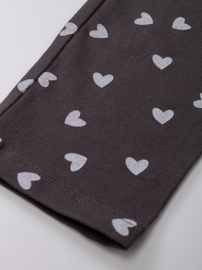 Paris Grey Hearts | Lányka leggings