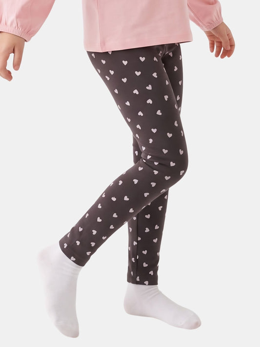 Paris Grey Hearts | Leggings lányoknak