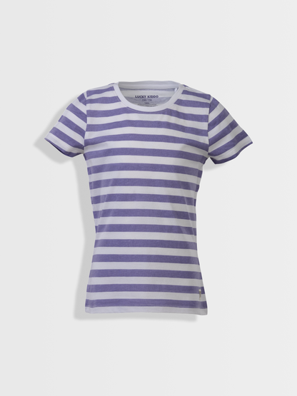 Plum Stripes | Rövid ujjú póló lányoknak
