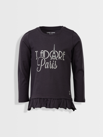 J’adore Paris Grey | Hosszú ujjú póló lányoknak