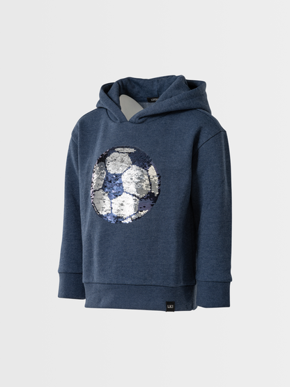 Blue Melange | Kapucnis pulóver fiúknak