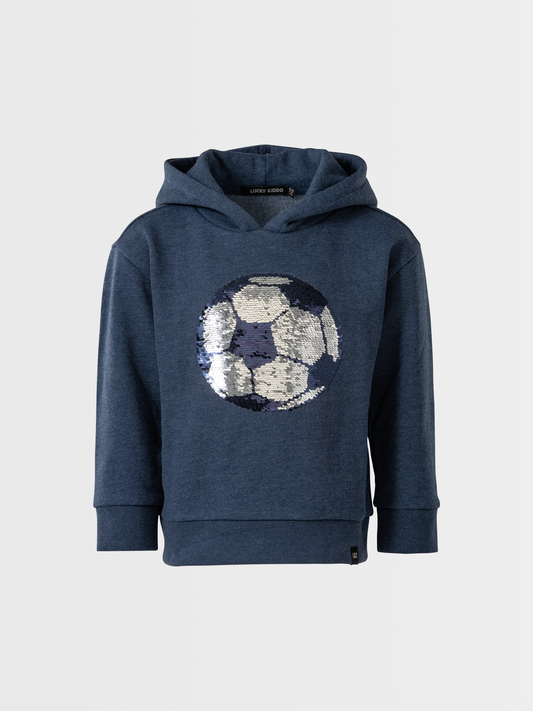 Blue Melange | Kapucnis pulóver fiúknak