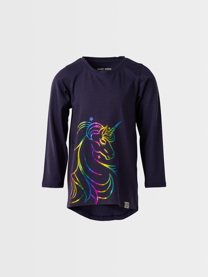Rainbow Unicorn | Hosszú ujjú tunika lányoknak