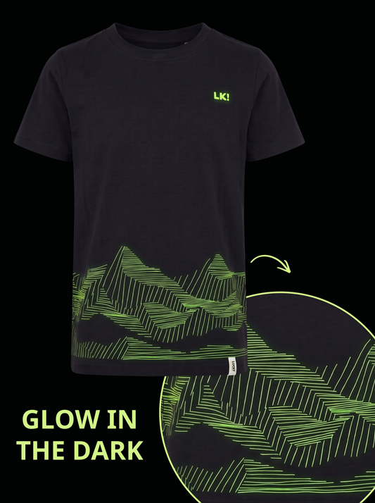 Glow Peaks | Rövid ujjú póló fiúknak - klasszikus szabás
