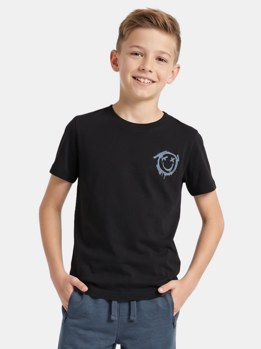 Onyx Smiley | Rövid ujjú póló fiúknak - klasszikus szabás