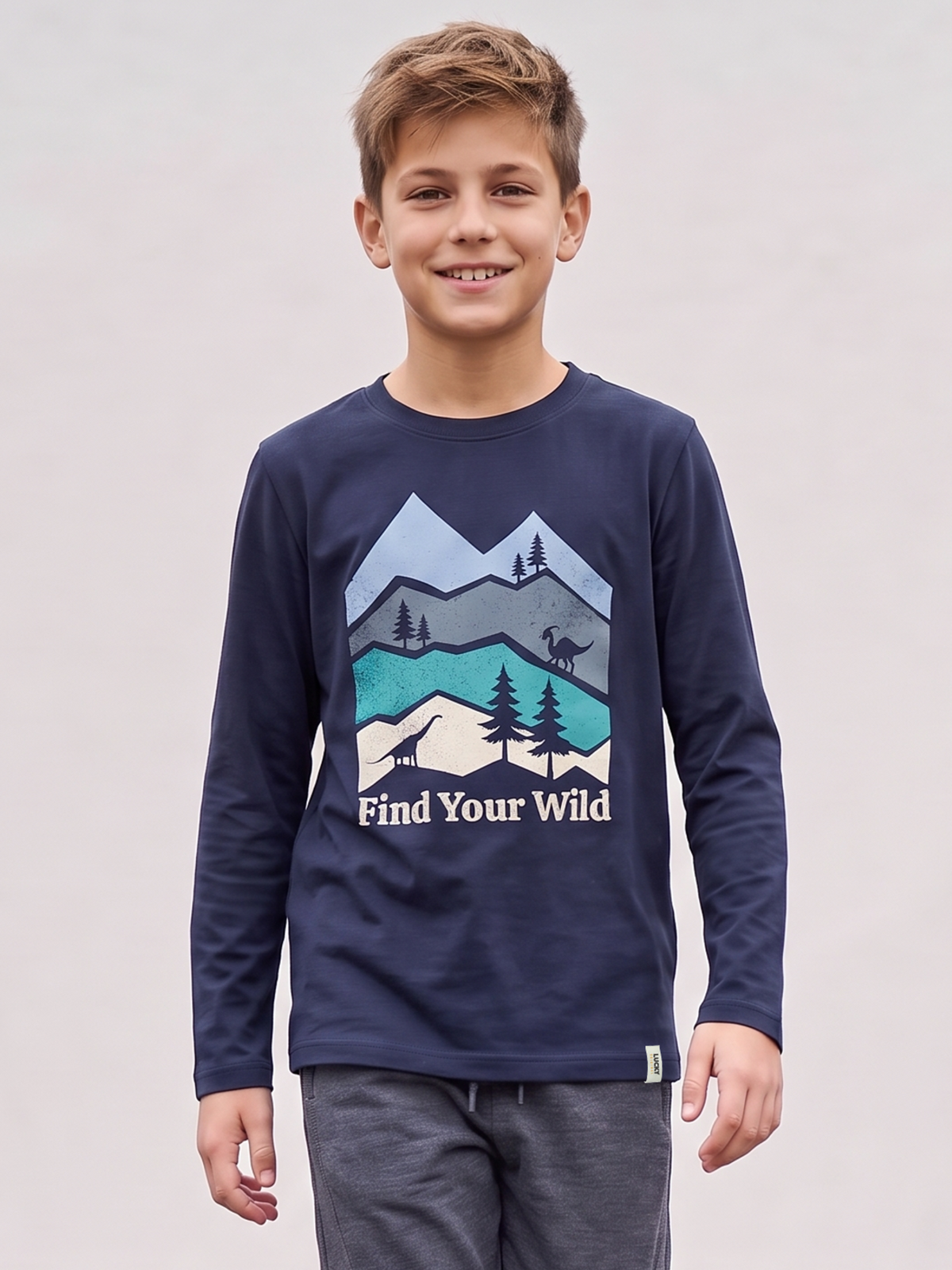 Find Your Wild | Hosszú ujjú póló fiúknak - klasszikus szabás