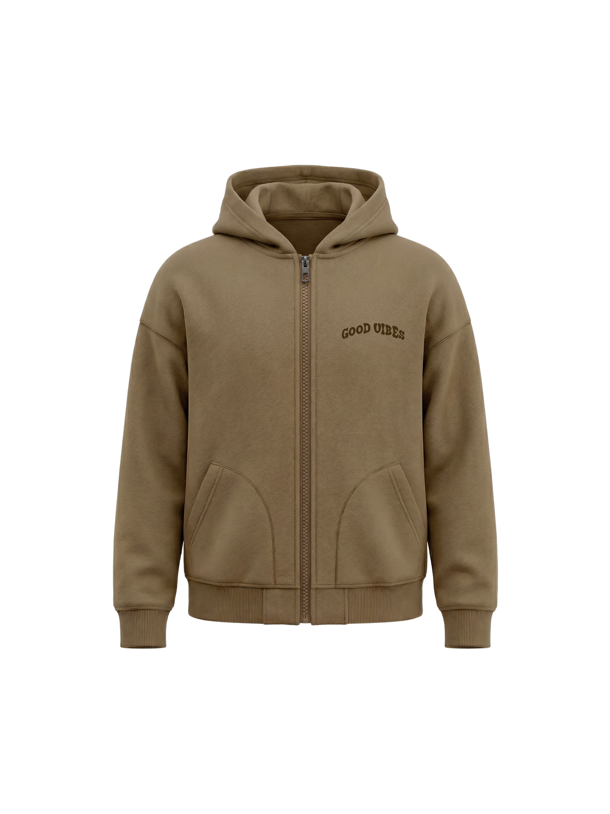 Camel Good Vibes | Bélelt kapucnis dzseki fiúknak - oversized szabás