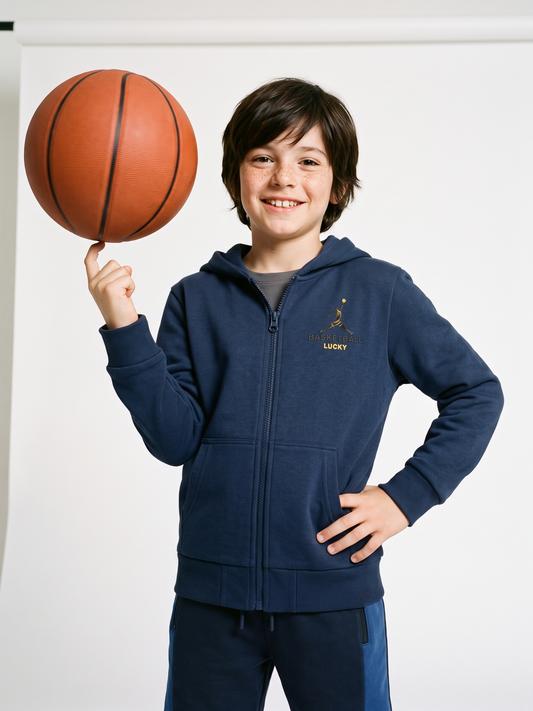 Navy Basket | Kapucnis dzseki fiúknak - klasszikus szabás