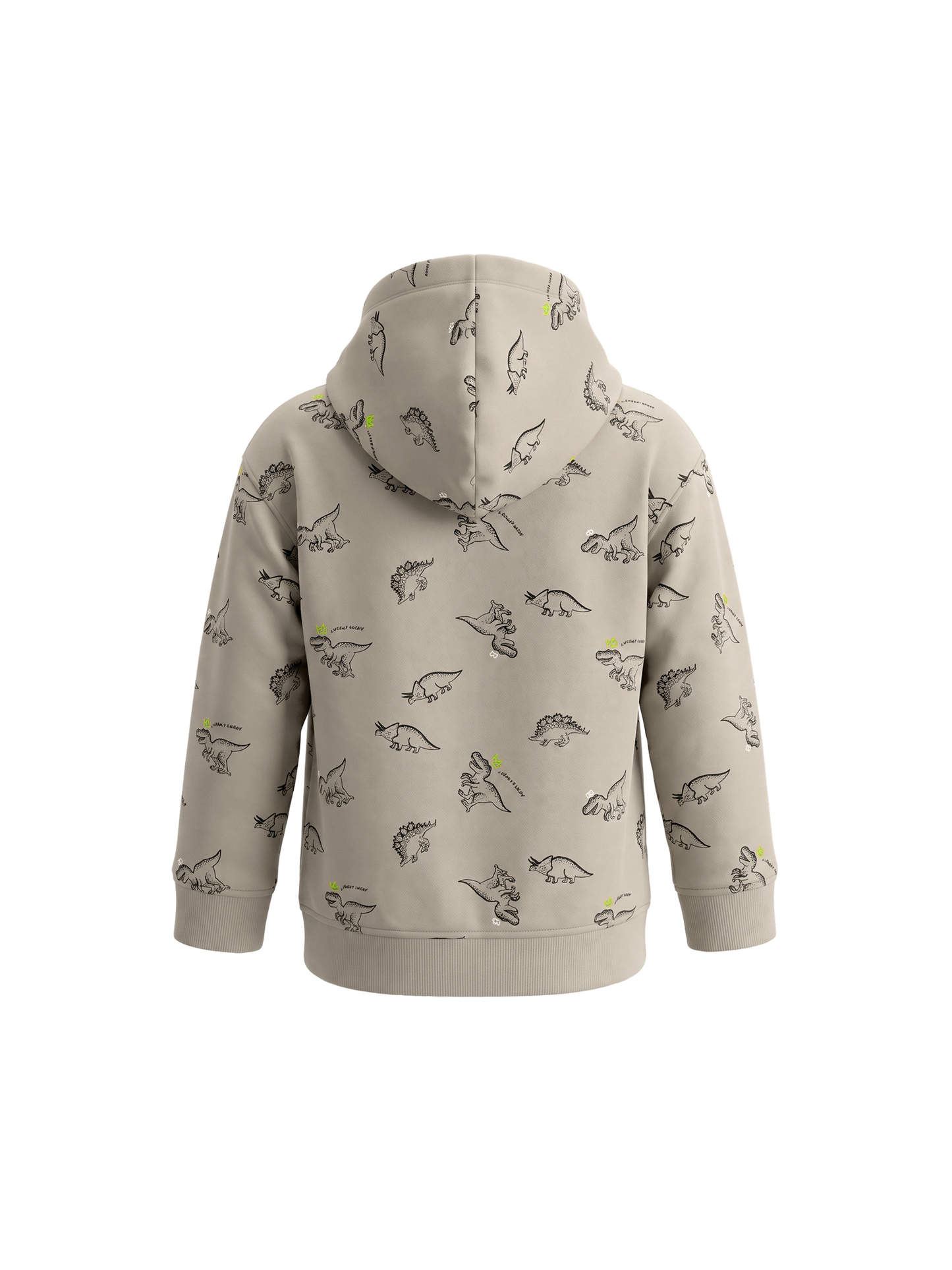 Beige Dinosaurs | Kapucnis pulóver fiúknak - klasszikus szabás