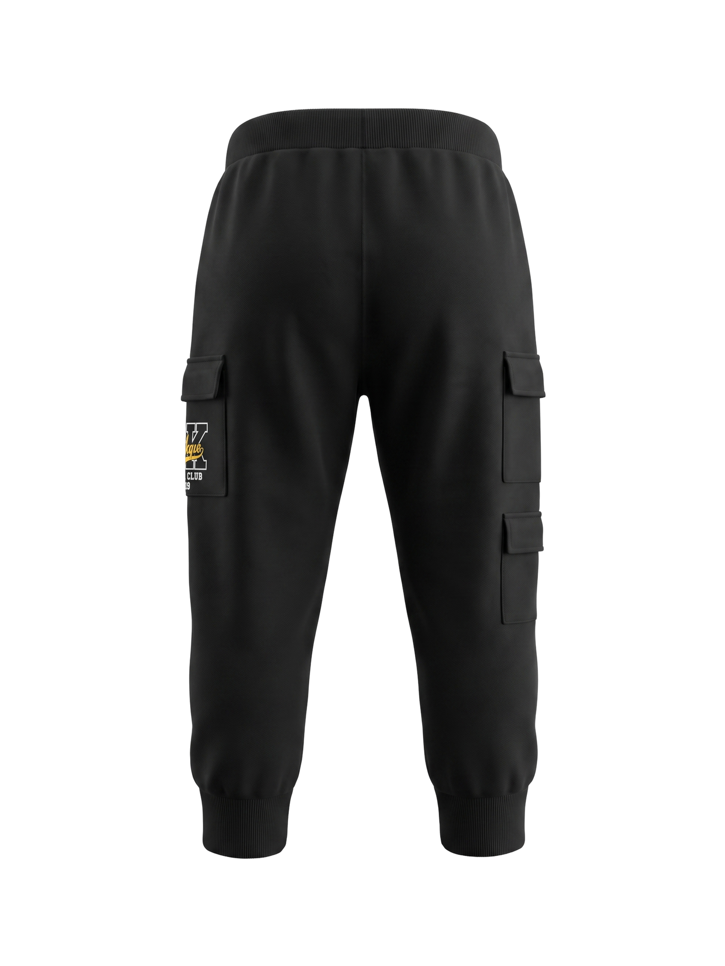 Black Cargo Vibe | Cargo fiú melegítőnadrág - laza szabás