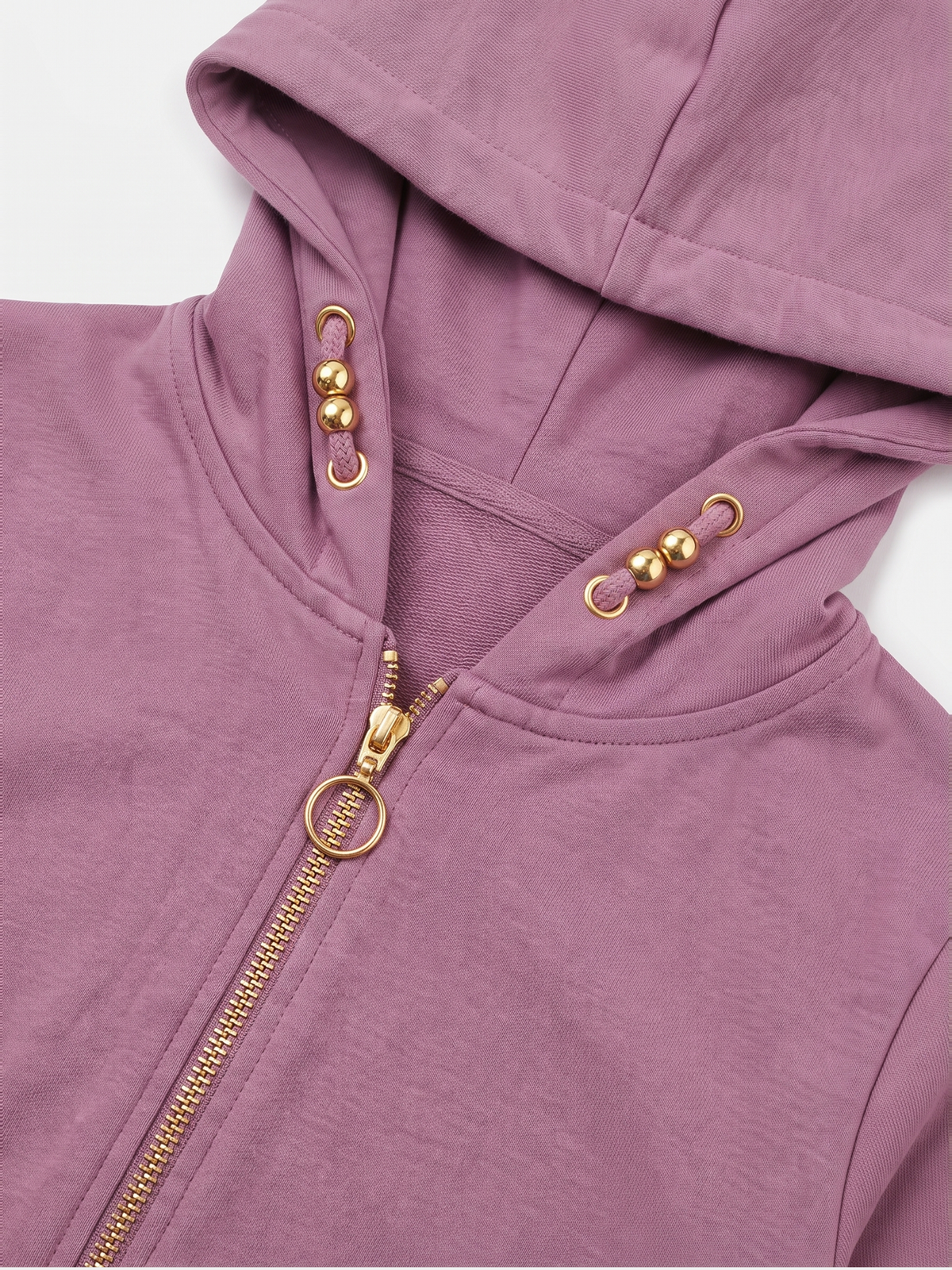 Orchid Zip | Cipzáras kapucnis pulóver lányoknak - klasszikus szabás