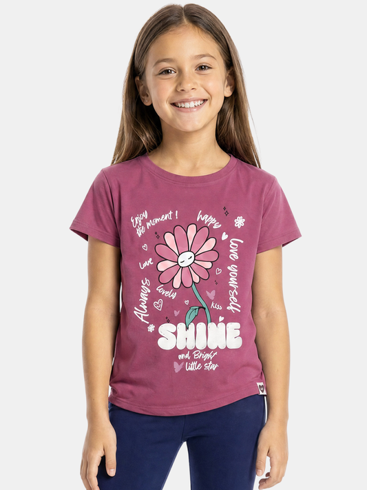 Raspberry Shine | Rövid ujjú póló lányoknak - laza szabás
