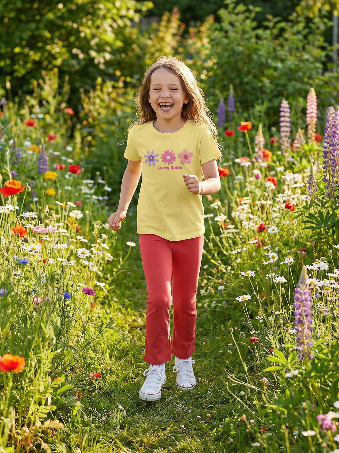 Coral Sunset | Lány leggings