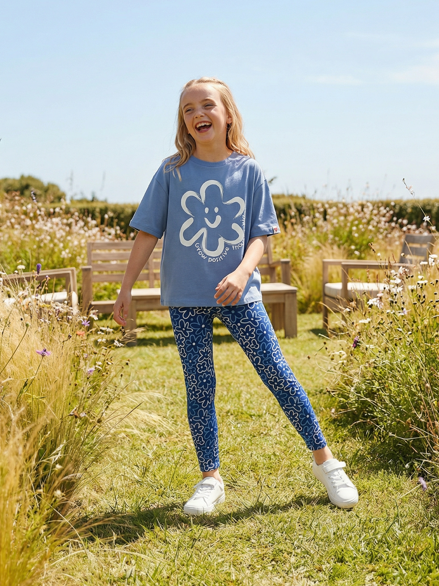 Midnight Flower Garden | Lány leggings