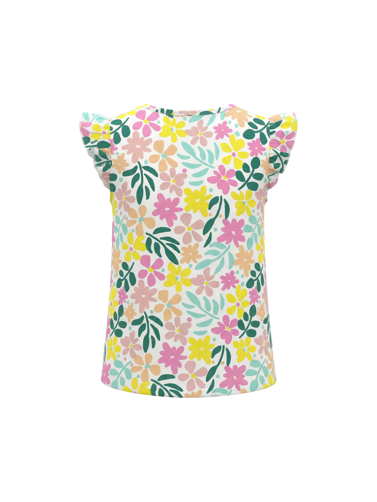 Pastel Flower Flutter | Rövid ujjú póló lányoknak