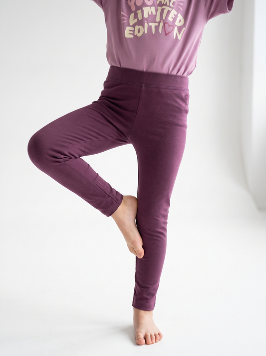 Damson Purple | Lány leggings - egyenes szabás