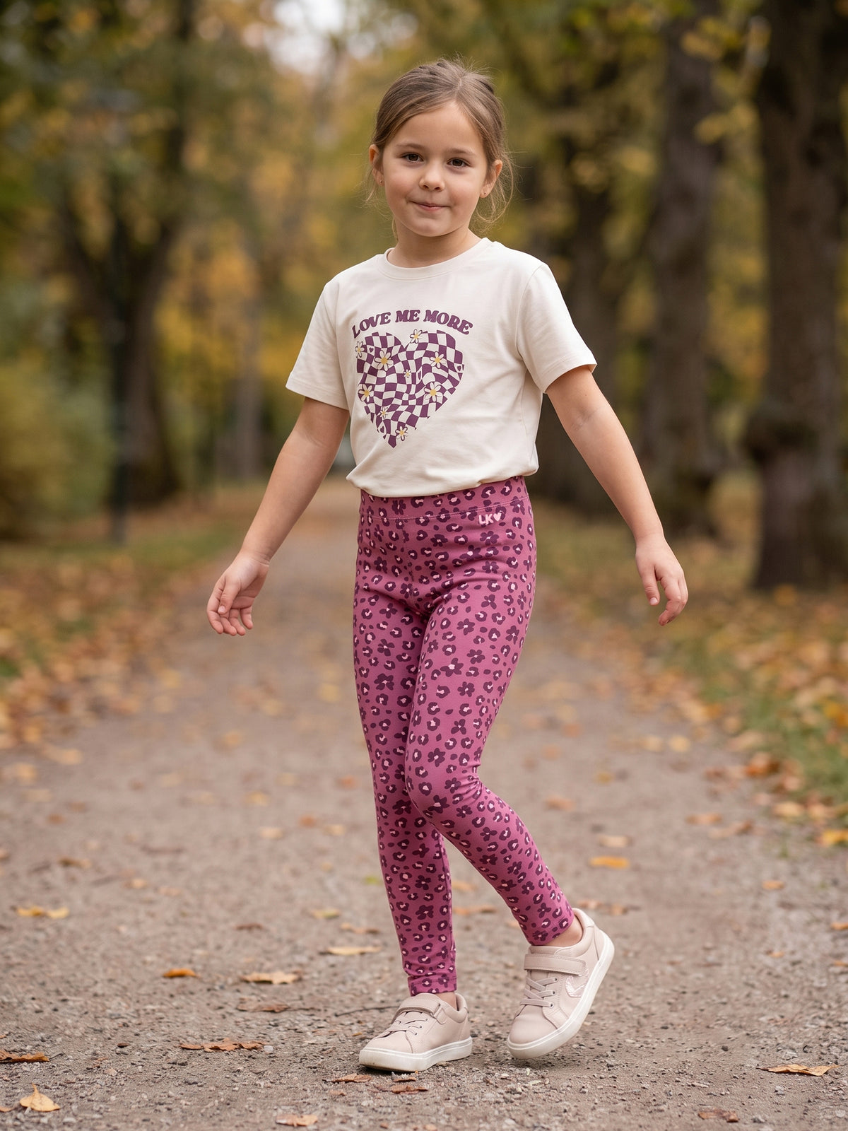 Raspberry Leopard | Lány leggings