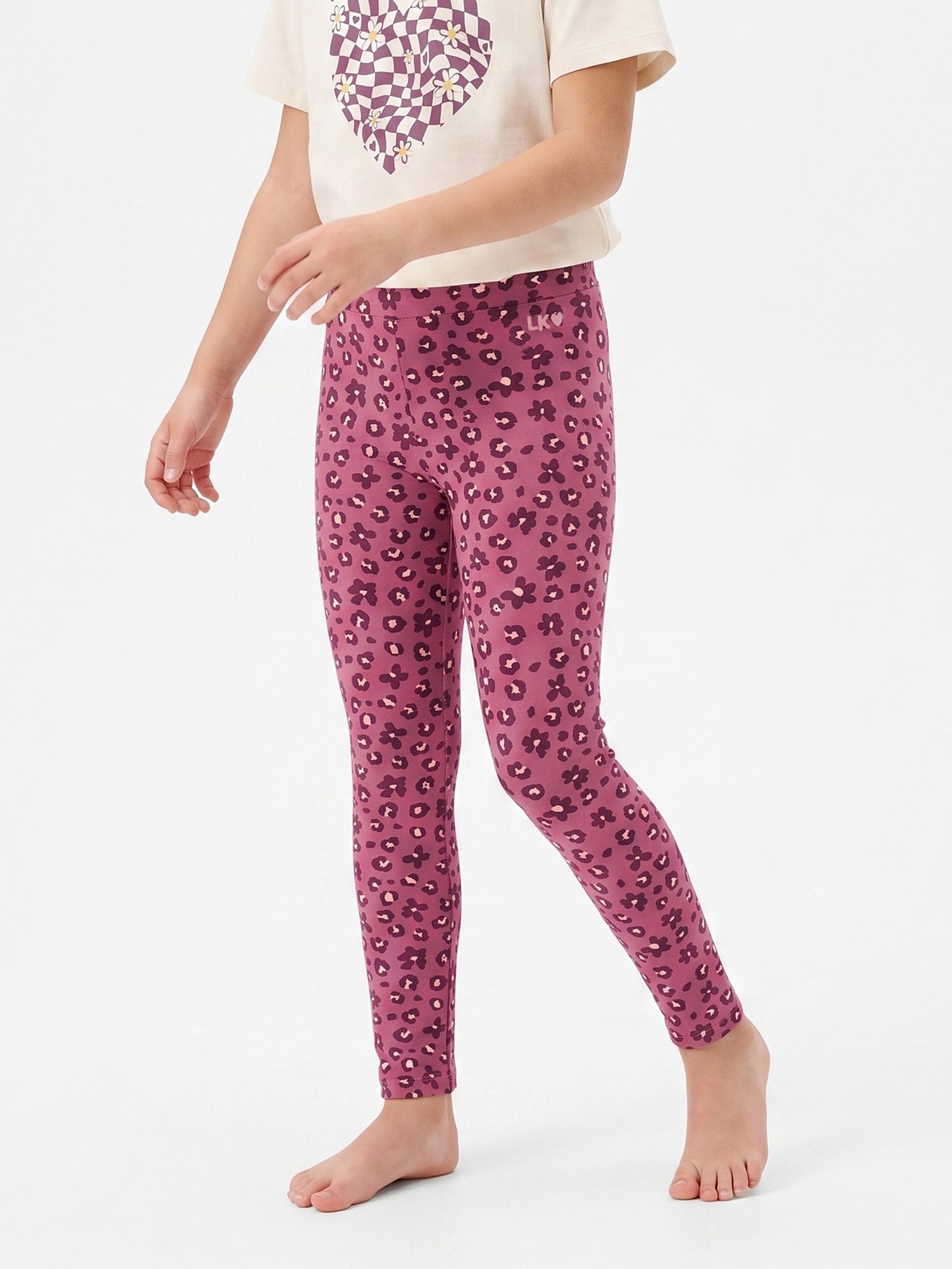 Raspberry Leopard | Lány leggings