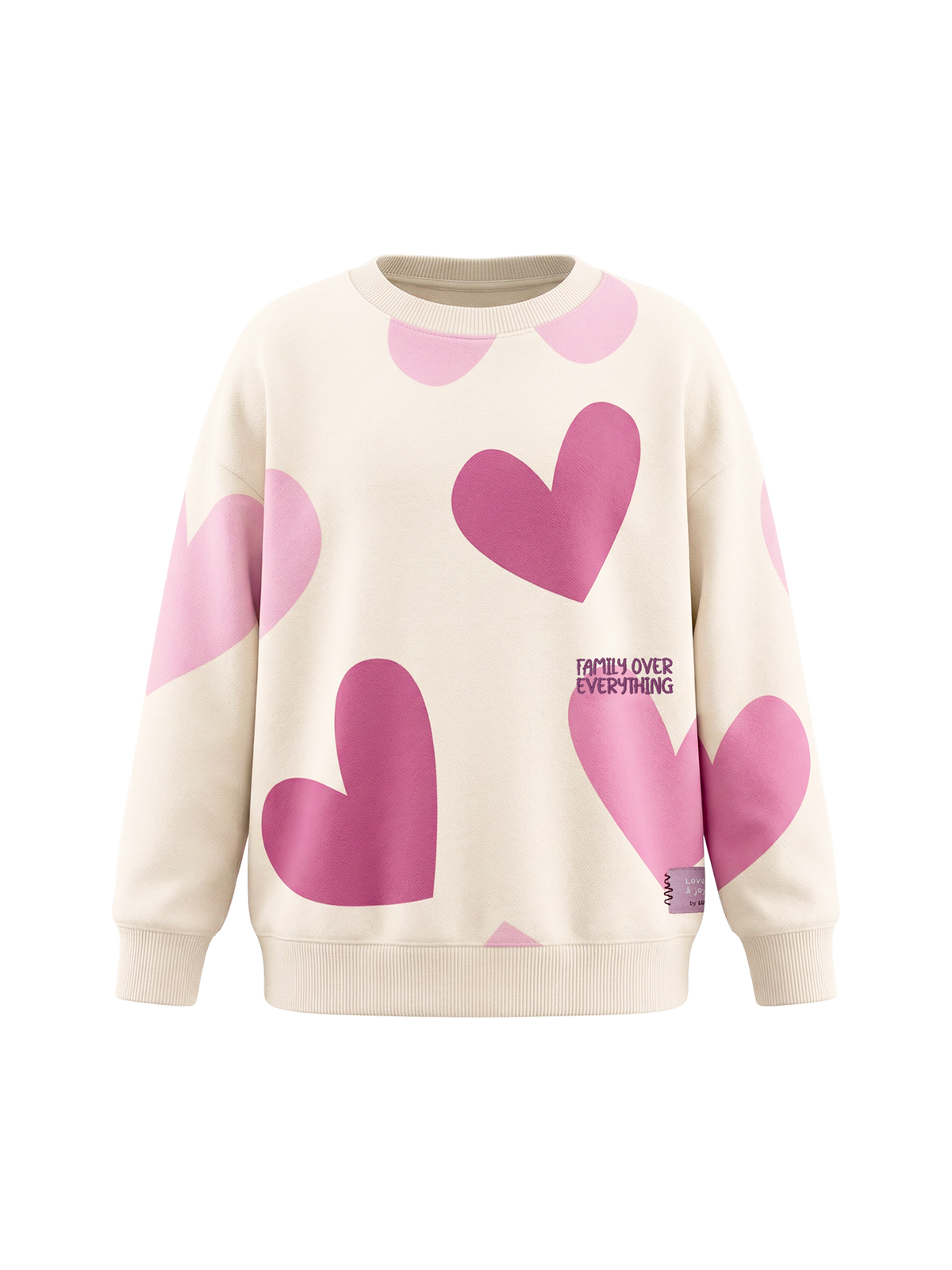 White Heart Family | Pulóver lányoknak - oversized szabás
