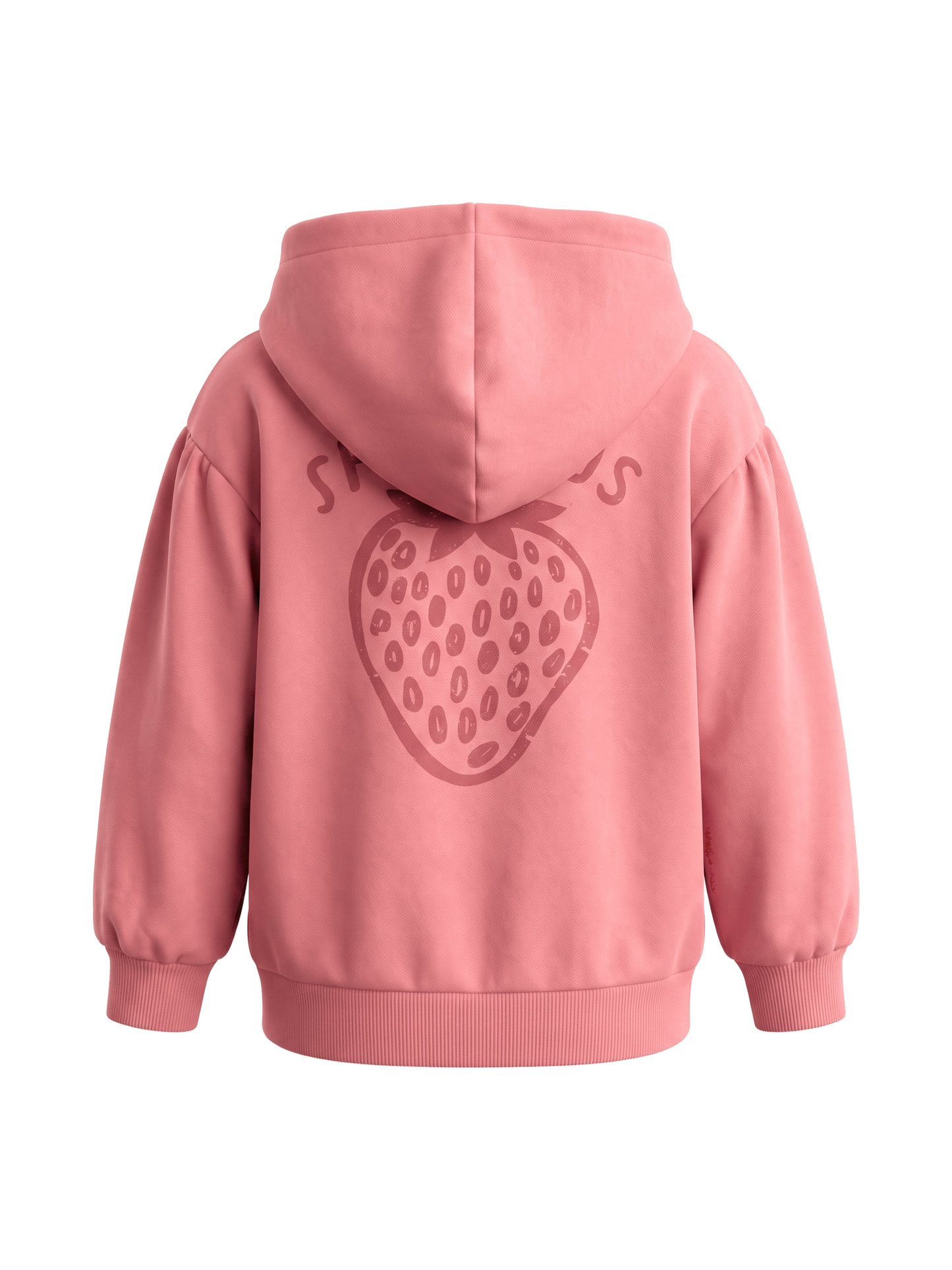 Peach Strawberries | Kapucnis dzseki lányoknak - oversized szabás