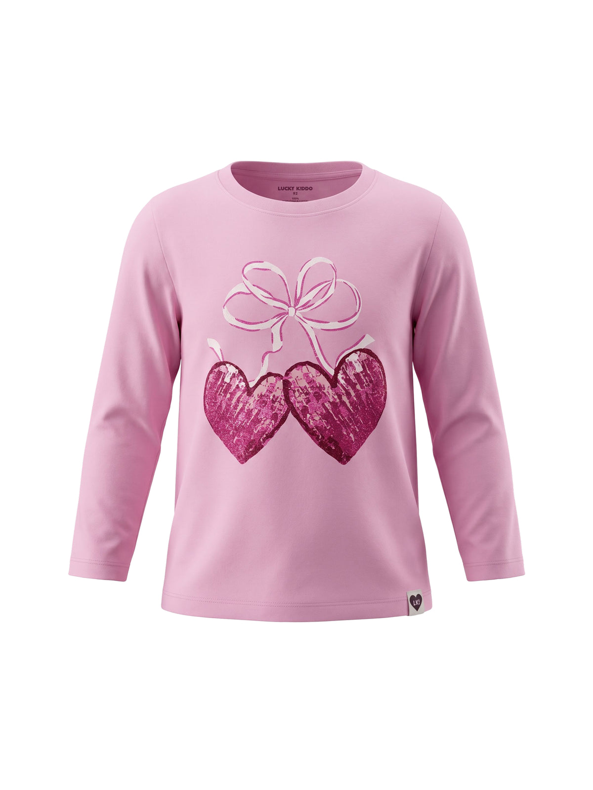 Pink Glitter Hearts | Póló lányoknak - klasszikus szabás
