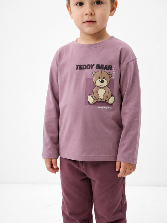 Lilac Teddy | Póló lányoknak - laza szabás