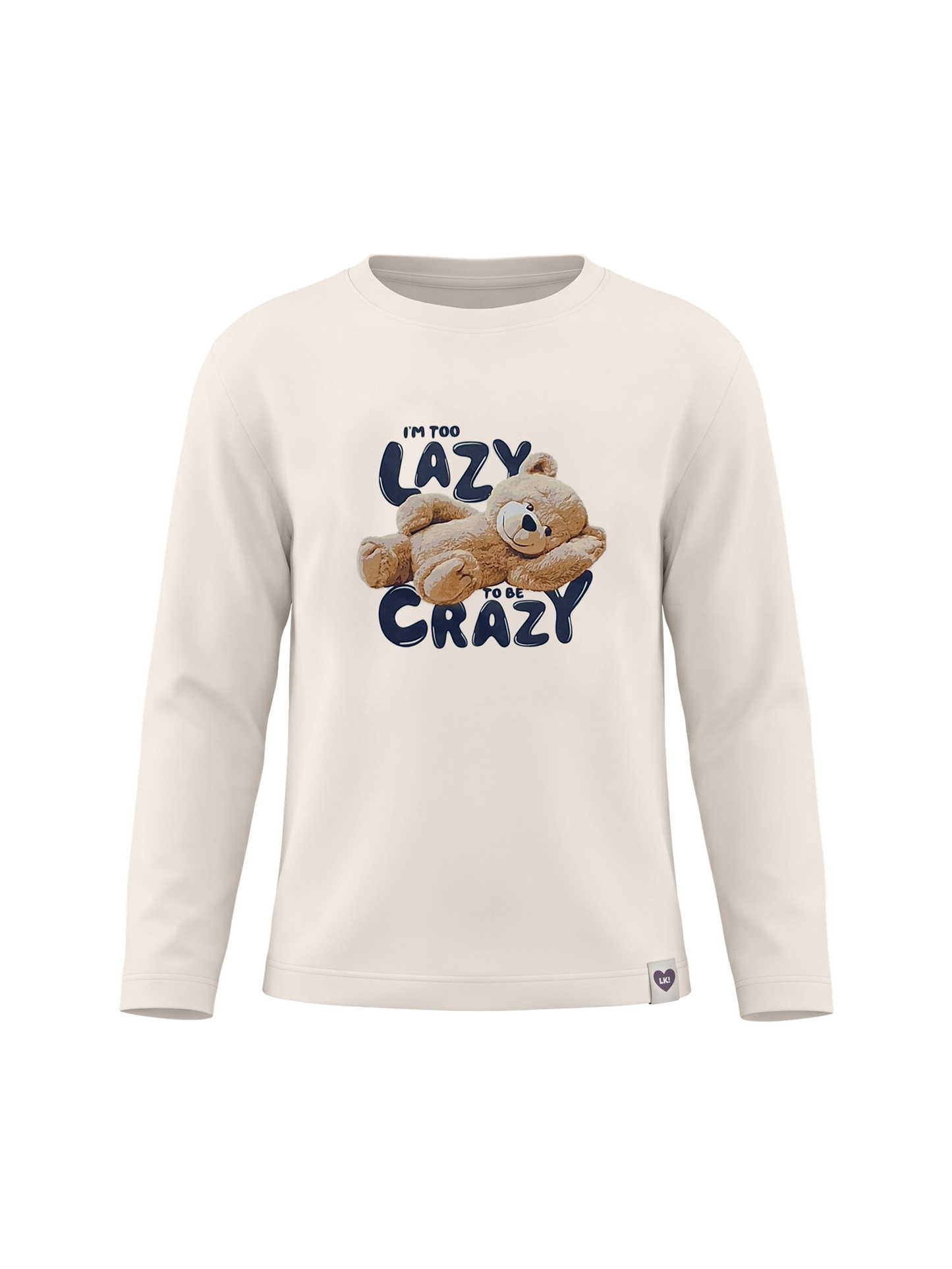 White Lazy Teddy | Póló lányoknak - laza szabás