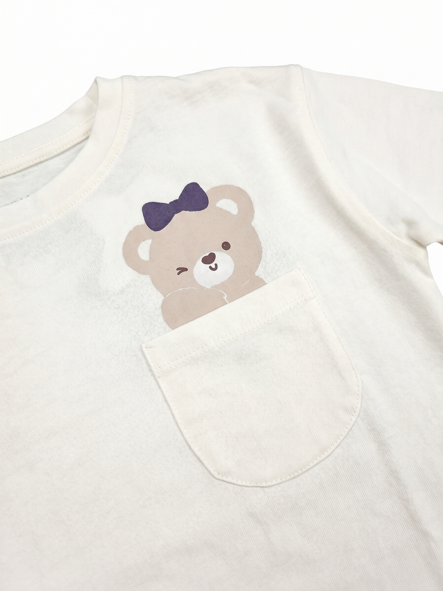 White Pocket Teddy | Póló lányoknak