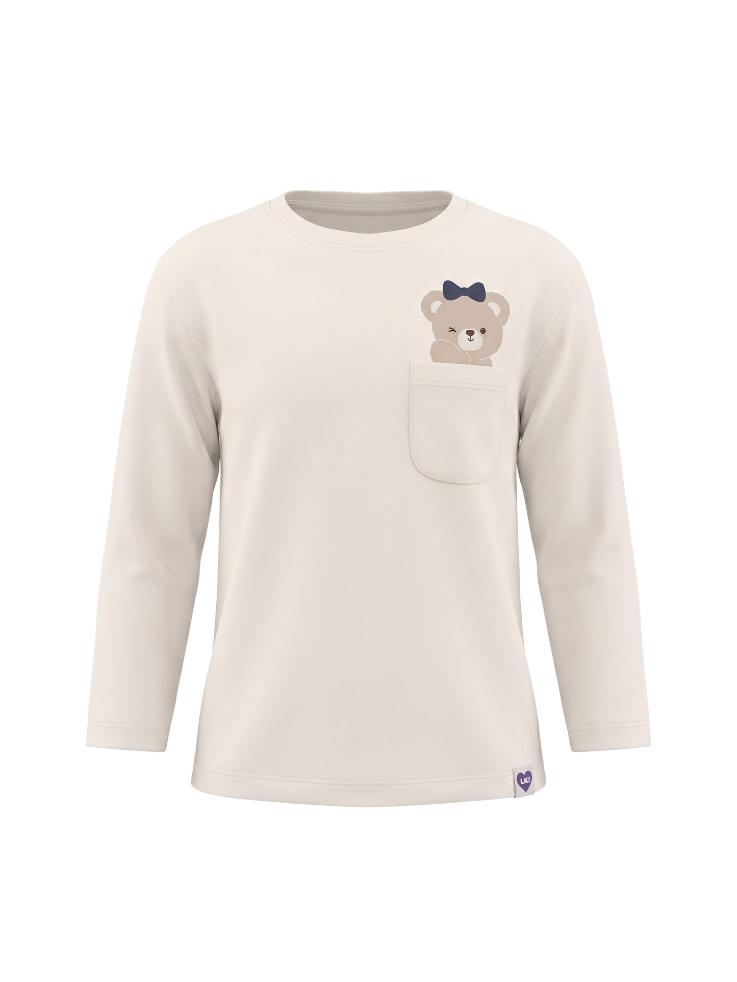 White Pocket Teddy | Póló lányoknak