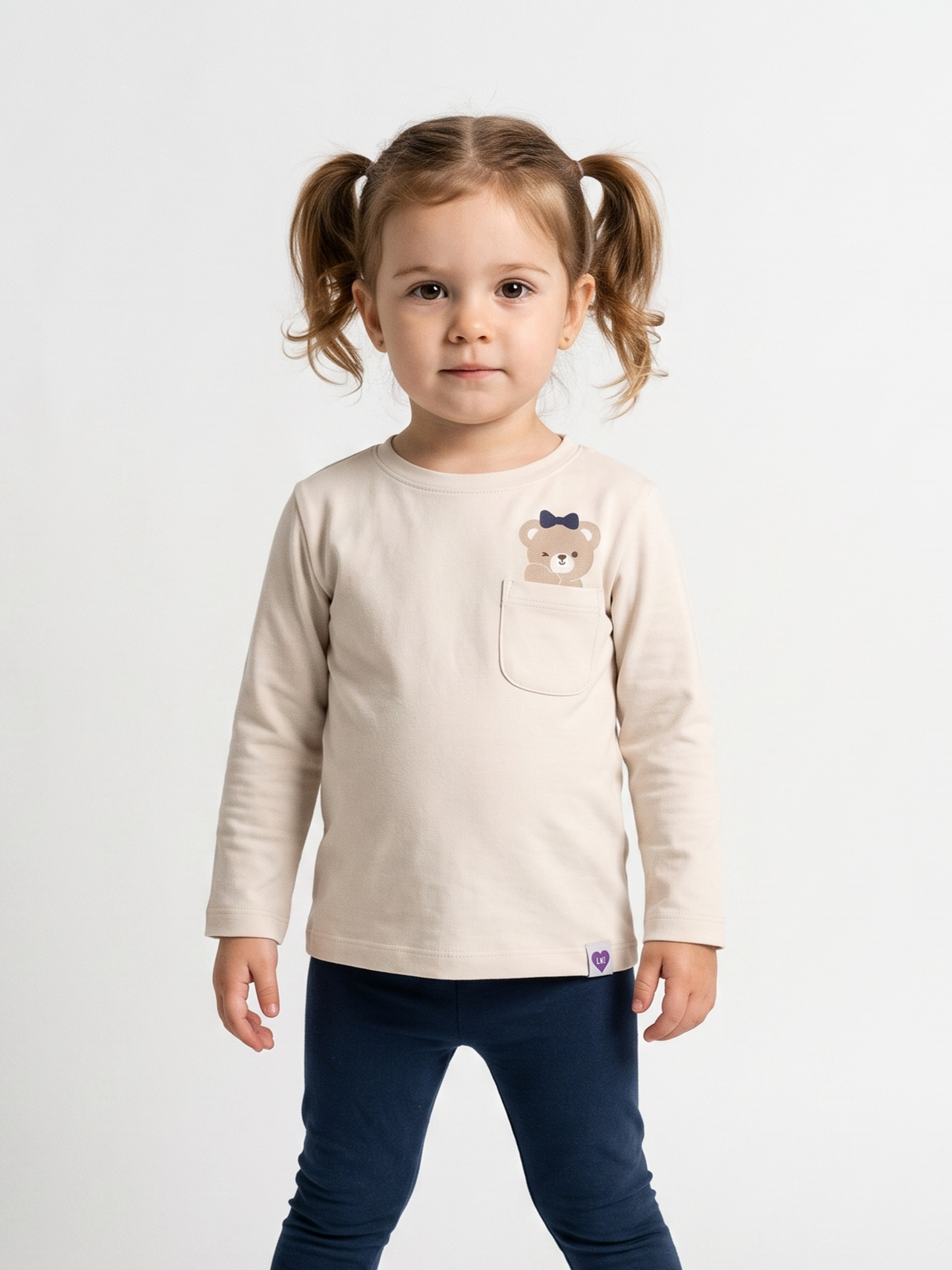White Pocket Teddy | Póló lányoknak