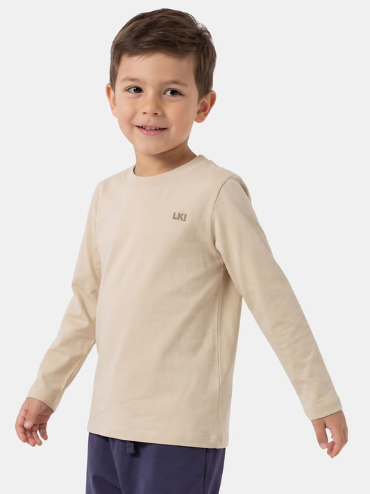 LK Beige | Hosszú ujjú póló fiúknak