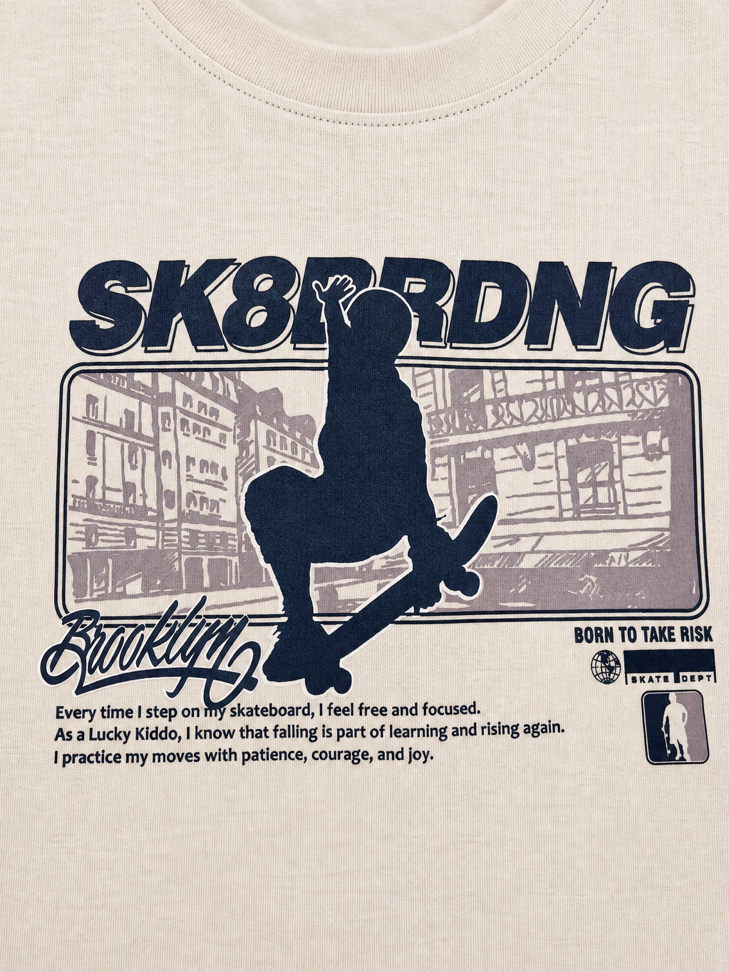 Sand Skateboard | Rövid ujjú póló fiúknak - klasszikus szabás