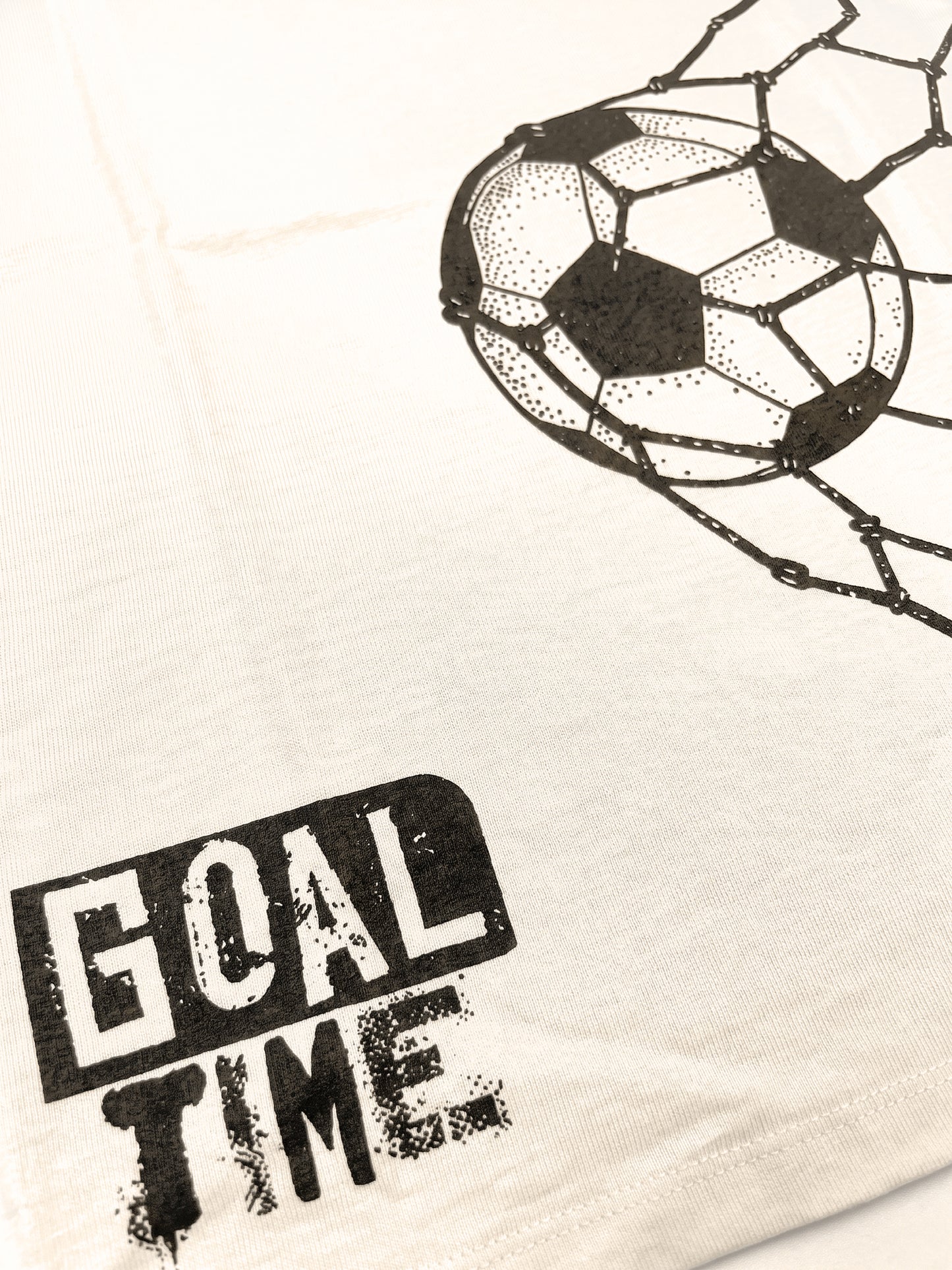Cream Goal Time | Rövid ujjú póló fiúknak - klasszikus szabás