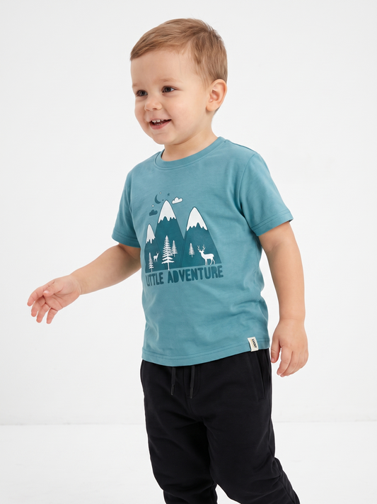 Aqua Little Adventure | Rövid ujjú póló fiúknak - klasszikus szabás