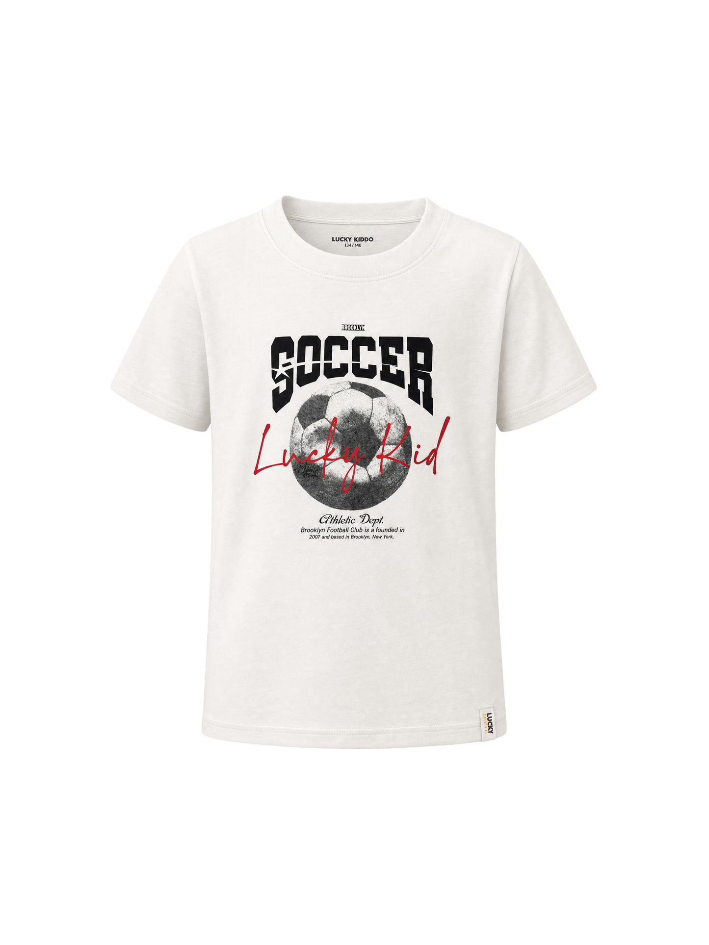 White Soccer | Rövid ujjú póló fiúknak - klasszikus szabás