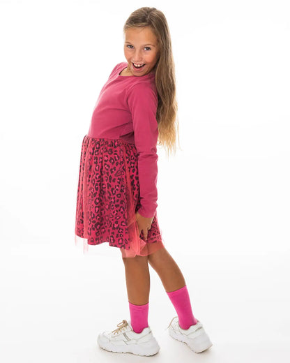 Lány ruha Pink Leopard