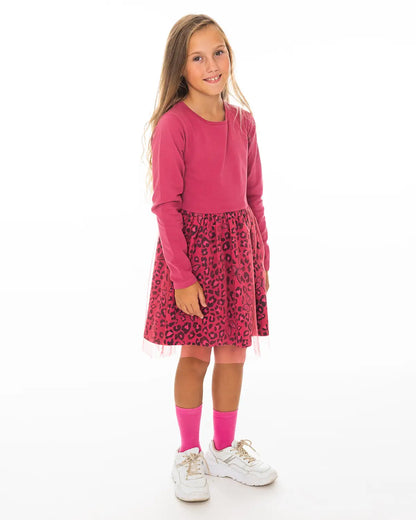 Lány ruha Pink Leopard