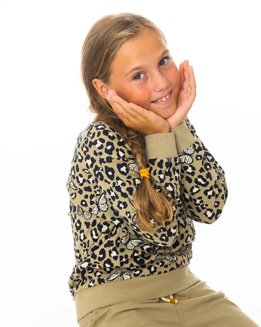 Lány pulóver Leopard