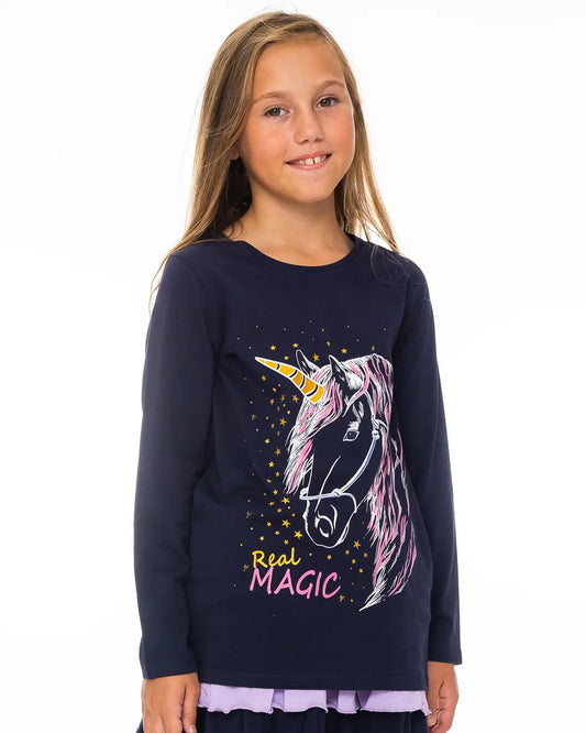 Lány Tunika Violet Blue Unicorn