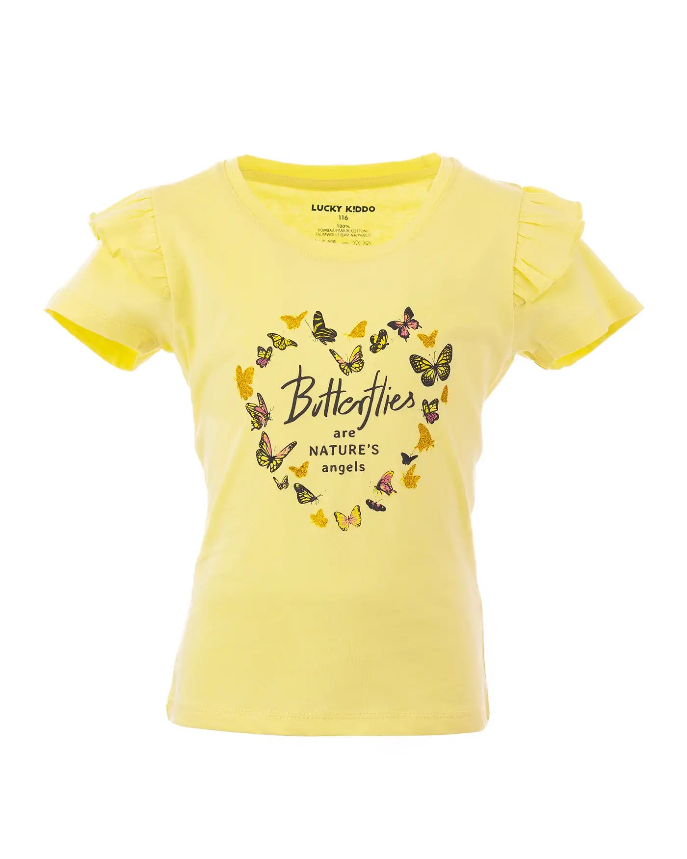 Lány póló Yellow Butterflies