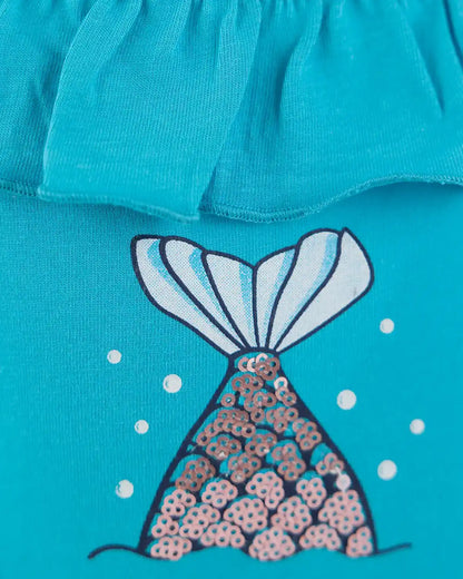 Lány rövid Jumpsuit Aqua