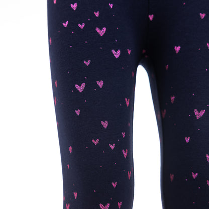 Lány téli leggings Heart Charm