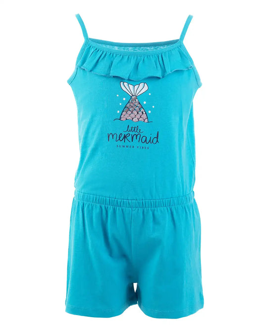 Lány rövid Jumpsuit Aqua
