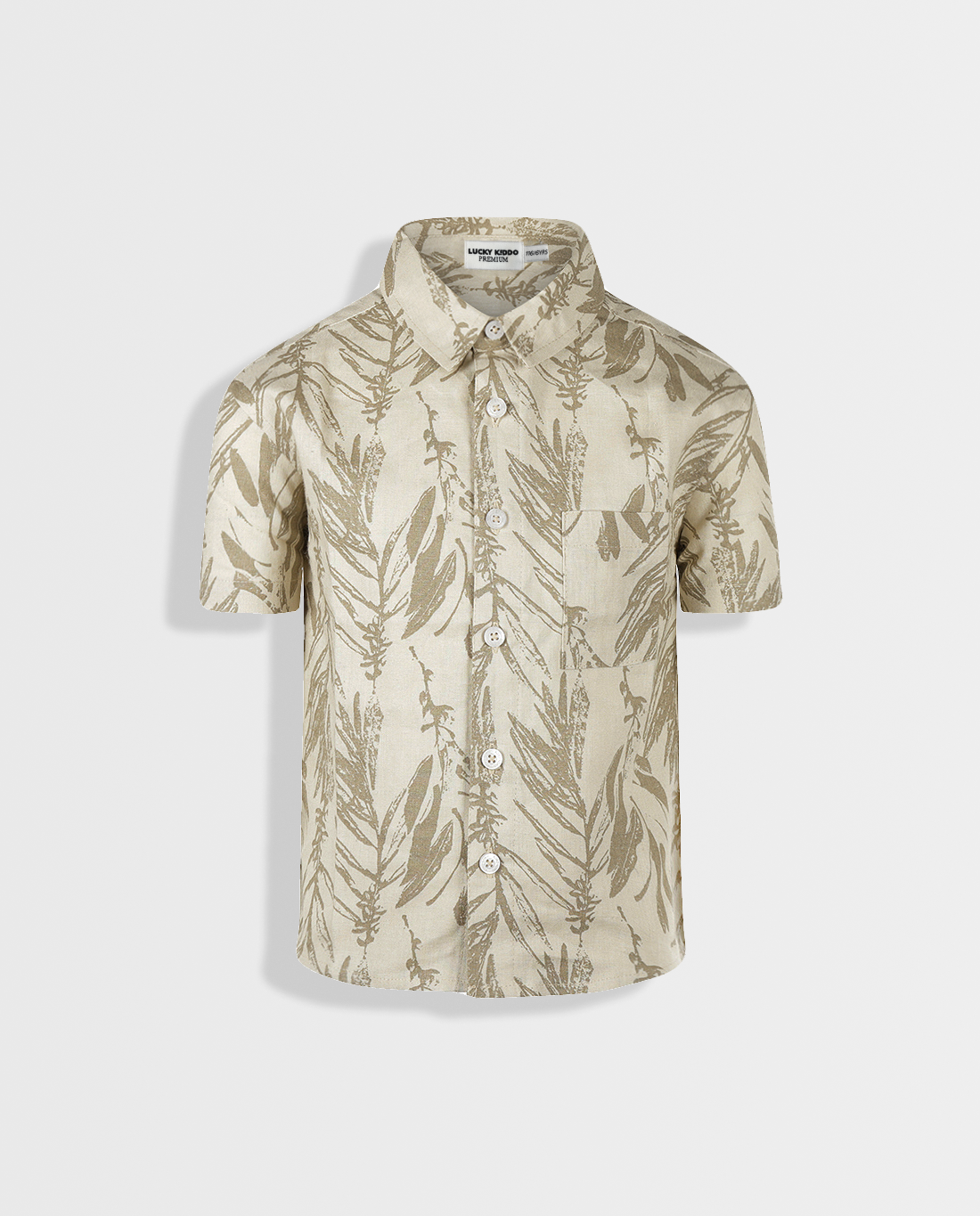 Beige Havana | Rövid ujjú ing fiúknak