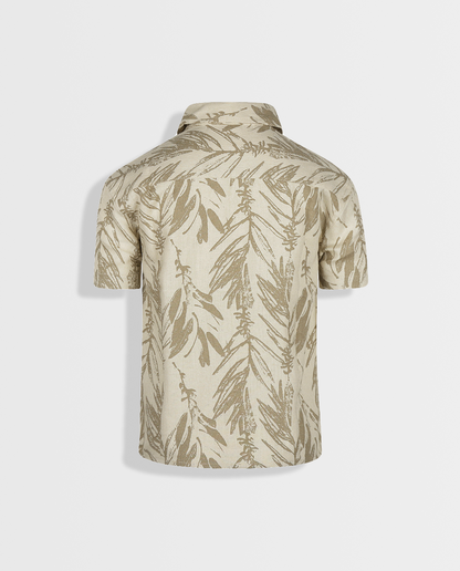 Beige Havana | Rövid ujjú ing fiúknak