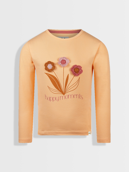 Peachy Flower | Hosszú ujjú póló lányoknak