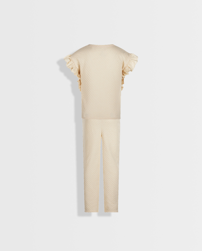 Off White Essence | Kétrészes együttes lányoknak hosszúszárú nadrággal